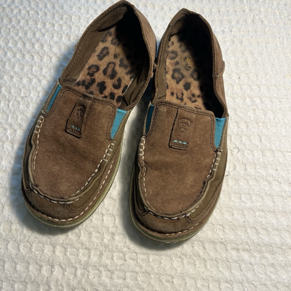 Ariat Shoes Women's 6B Cruiser Palm Brown Girls Slip On Western Cowgirl